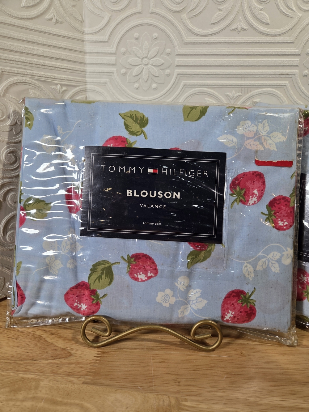 Tommy Hilfiger Light Blue Strawberry Print Blouson Valance